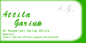 attila gariup business card